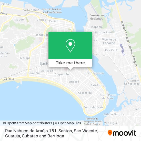 Mapa Rua Nabuco de Araújo 151