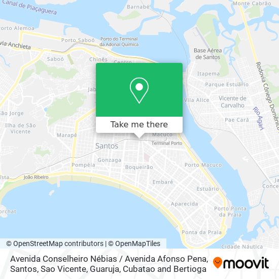 Mapa Avenida Conselheiro Nébias / Avenida Afonso Pena