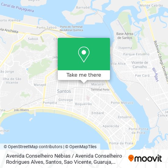 Mapa Avenida Conselheiro Nébias / Avenida Conselheiro Rodrigues Alves