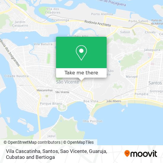 Vila Cascatinha map