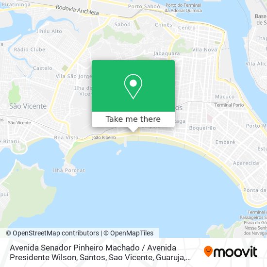 Mapa Avenida Senador Pinheiro Machado / Avenida Presidente Wilson