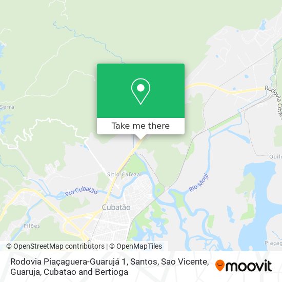 Rodovia Piaçaguera-Guarujá 1 map