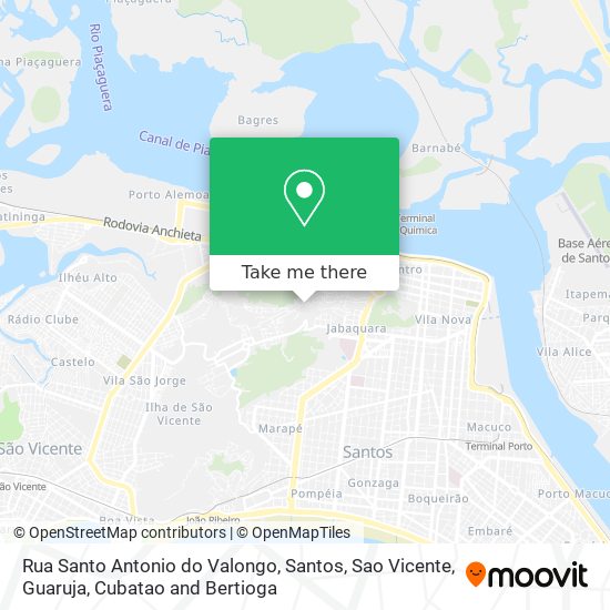 Mapa Rua Santo Antonio do Valongo