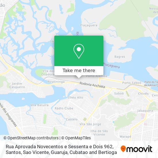 Rua Aprovada Novecentos e Sessenta e Dois 962 map