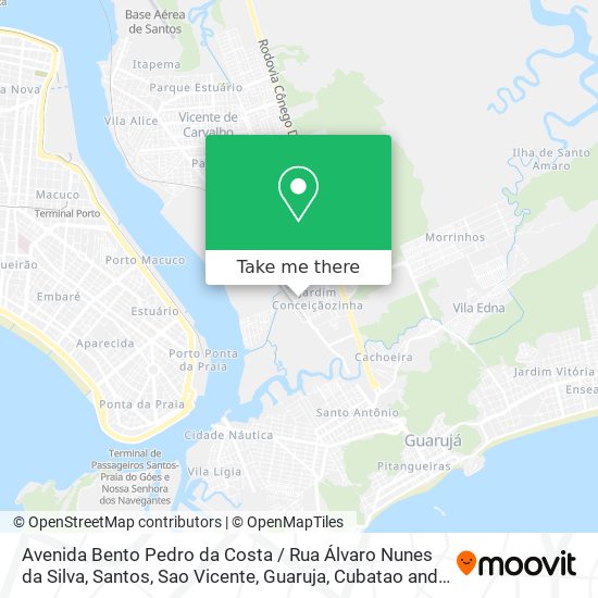 Mapa Avenida Bento Pedro da Costa / Rua Álvaro Nunes da Silva