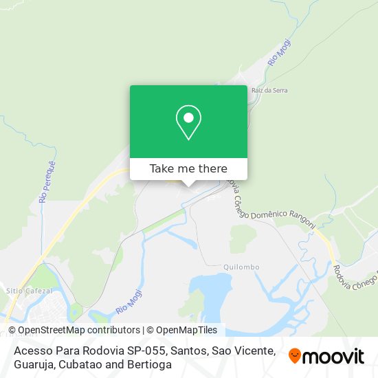 Mapa Acesso Para Rodovia SP-055