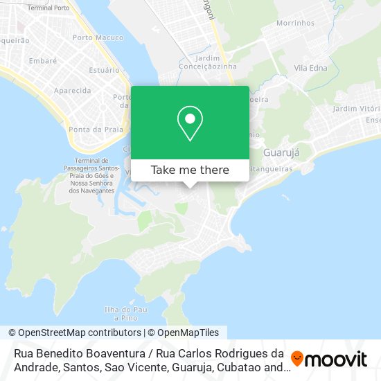 Mapa Rua Benedito Boaventura / Rua Carlos Rodrigues da Andrade