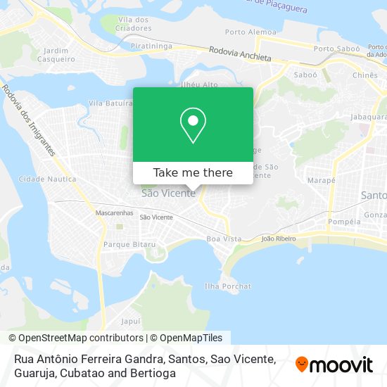 Mapa Rua Antônio Ferreira Gandra