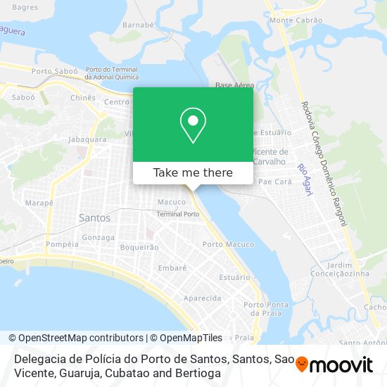 Mapa Delegacia de Polícia do Porto de Santos