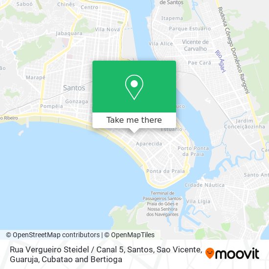 Mapa Rua Vergueiro Steidel / Canal 5