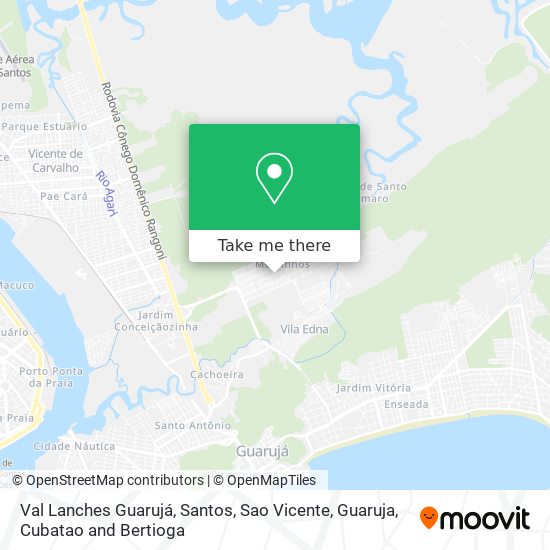 Val Lanches Guarujá map