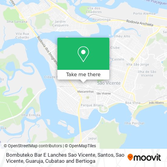 Bombuteko Bar E Lanches Sao Vicente map