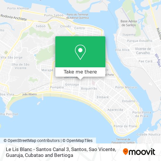 Le Lis Blanc - Santos Canal 3 map