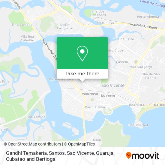 Gandhí Temakeria map