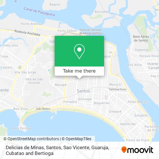 Delicias de Minas map