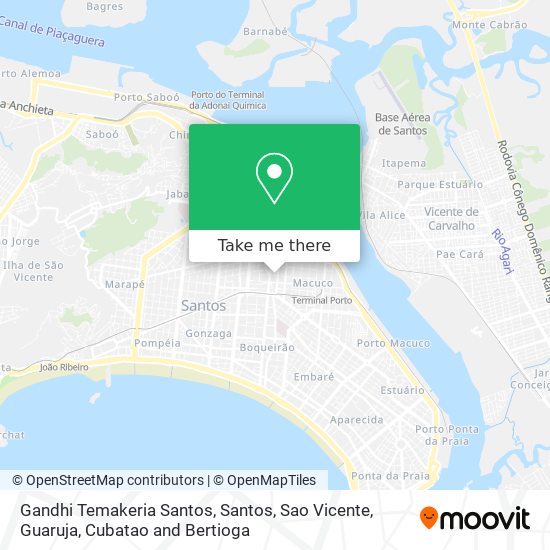 Gandhi Temakeria Santos map