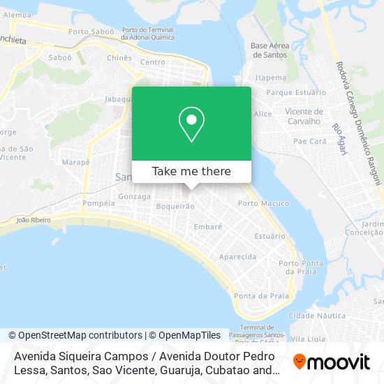 Avenida Siqueira Campos / Avenida Doutor Pedro Lessa map