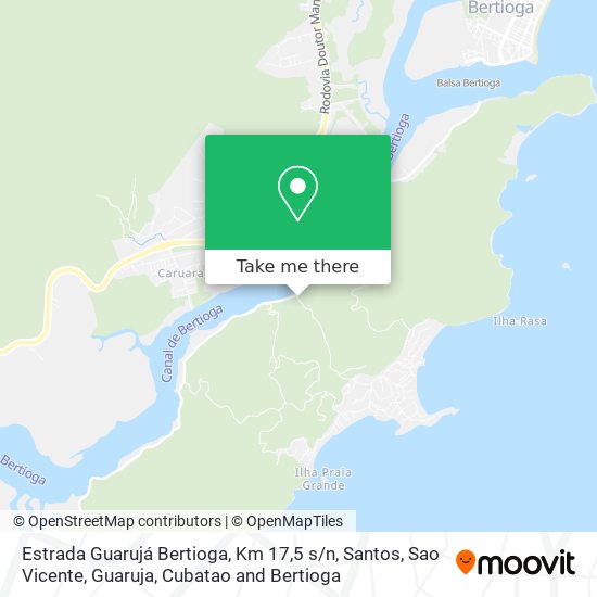 Mapa Estrada Guarujá Bertioga, Km 17,5 s / n