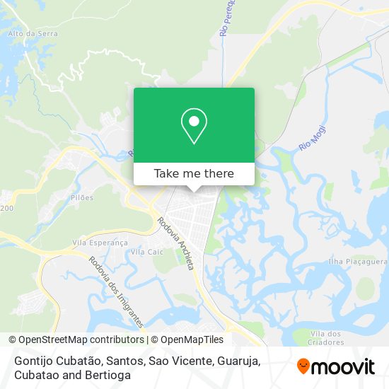 Gontijo Cubatão map