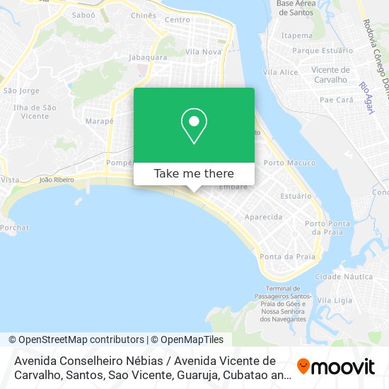 Mapa Avenida Conselheiro Nébias / Avenida Vicente de Carvalho