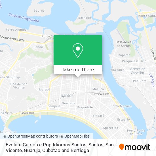 Evolute Cursos e Pop Idiomas Santos map