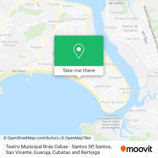 Teatro Municipal Brás Cubas - Santos SP map