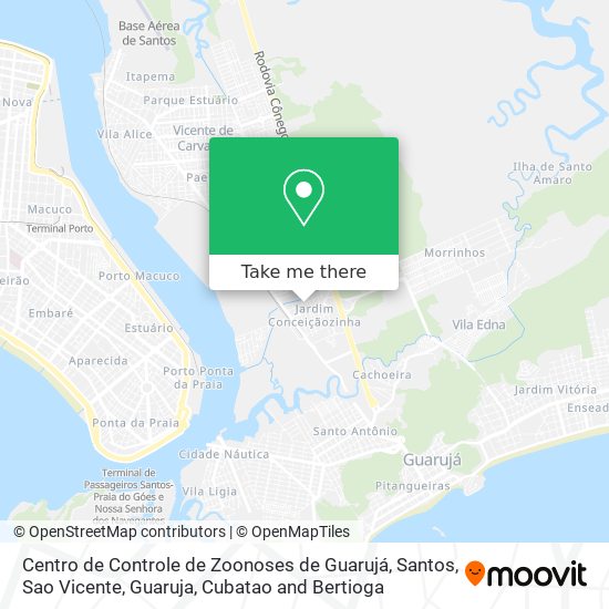 Centro de Controle de Zoonoses de Guarujá map