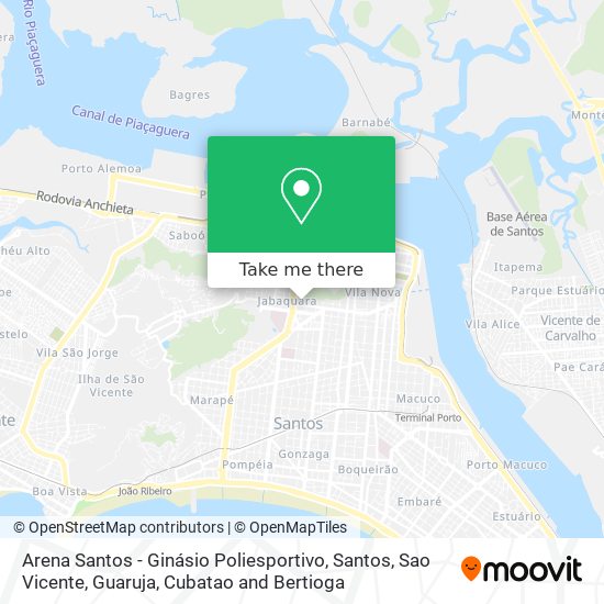 Mapa Arena Santos - Ginásio Poliesportivo