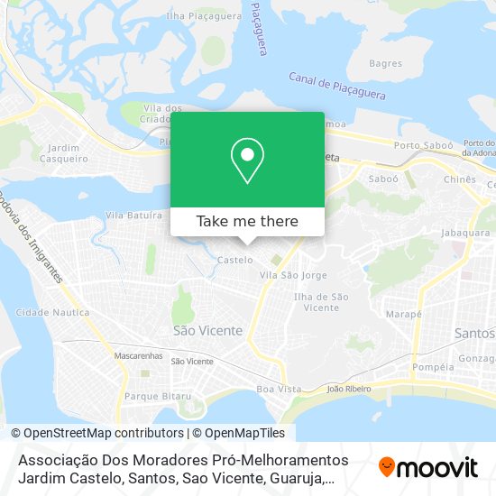 Mapa Associação Dos Moradores Pró-Melhoramentos Jardim Castelo