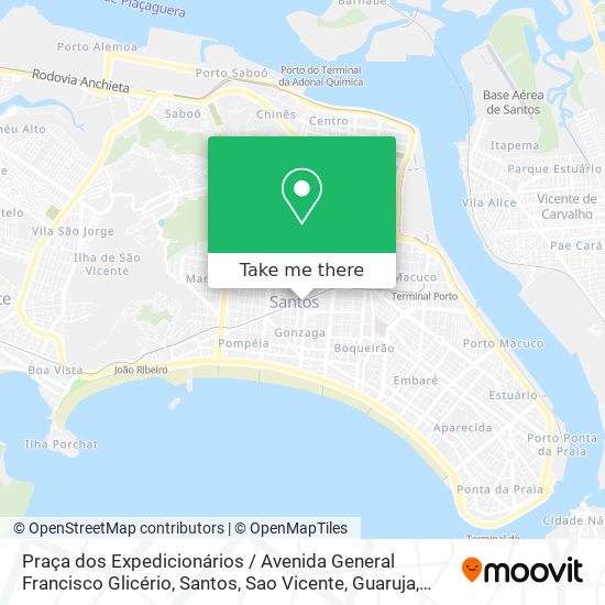 Mapa Praça dos Expedicionários / Avenida General Francisco Glicério