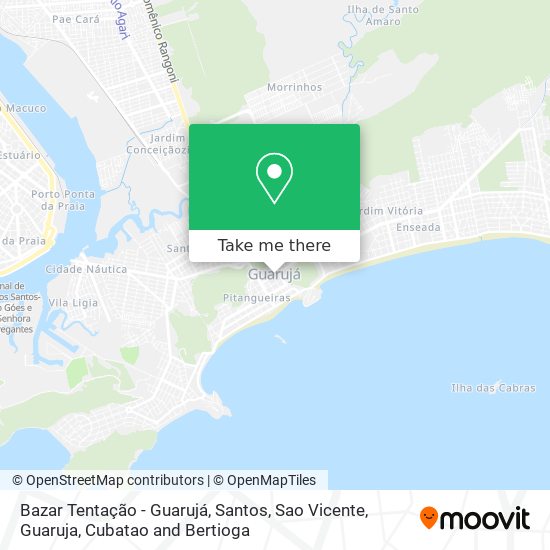 Mapa Bazar Tentação - Guarujá