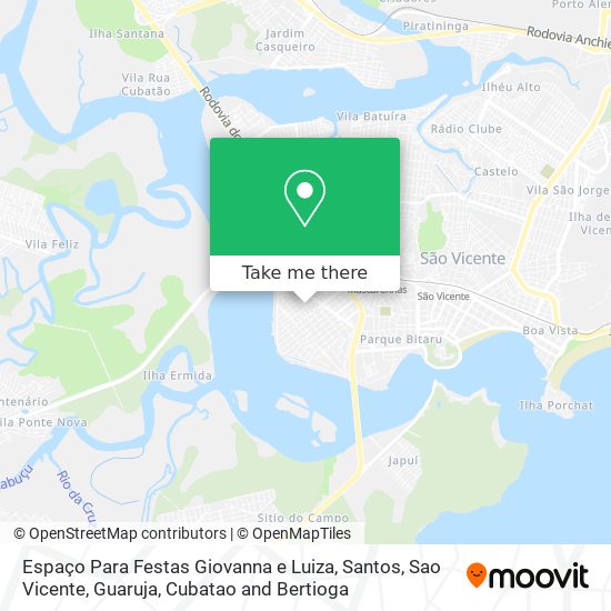 Mapa Espaço Para Festas Giovanna e Luiza