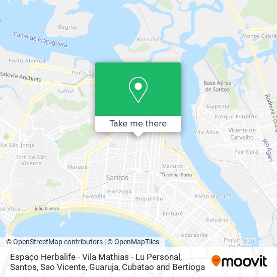 Espaço Herbalife - Vila Mathias - Lu Personal map