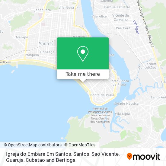 Igreja do Embare Em Santos map