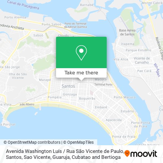 Mapa Avenida Washington Luís / Rua São Vicente de Paulo