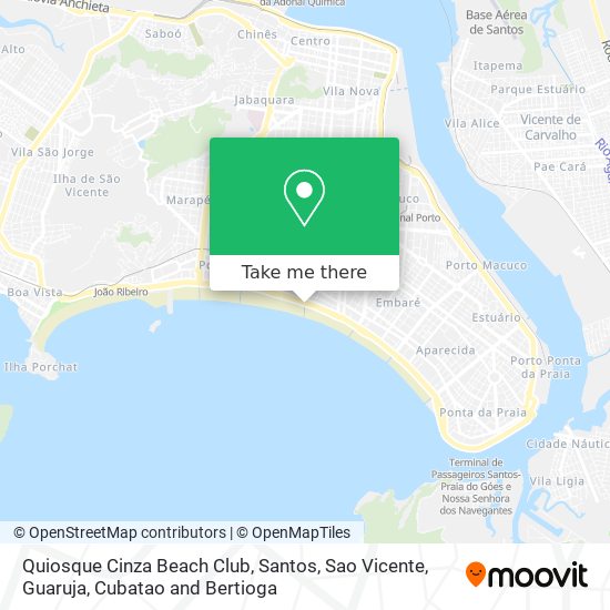 Quiosque Cinza Beach Club map