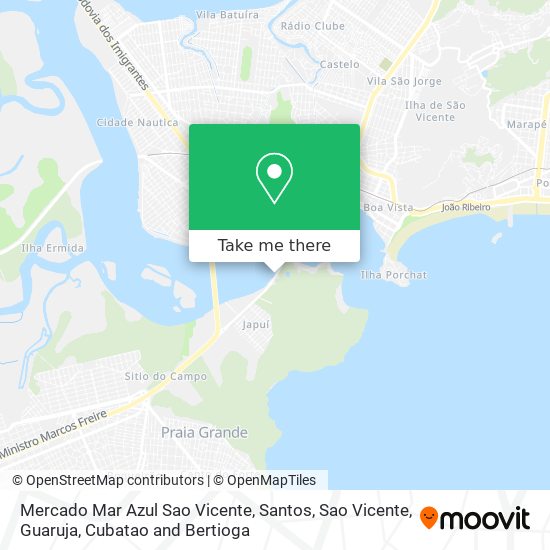 Mapa Mercado Mar Azul Sao Vicente
