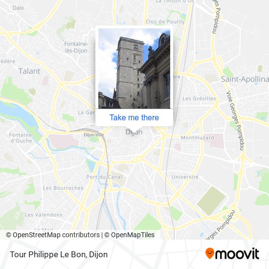 Tour Philippe Le Bon map