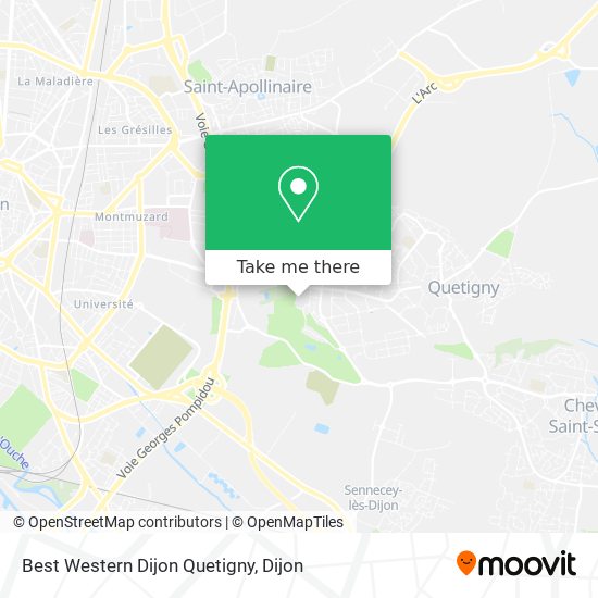Best Western Dijon Quetigny map