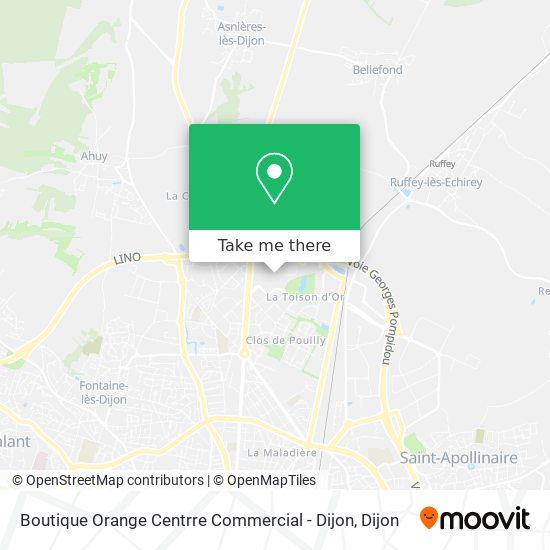 Boutique Orange Centrre Commercial - Dijon map