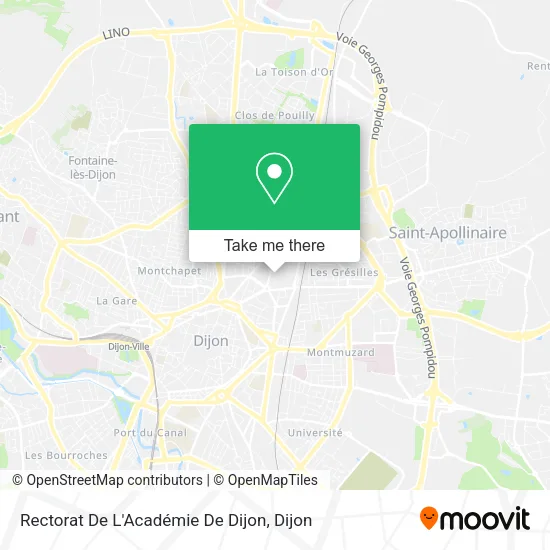 Rectorat De L'Académie De Dijon map