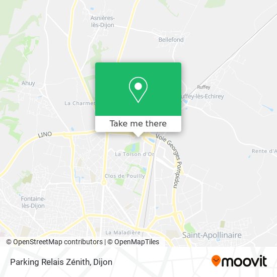 Mapa Parking Relais Zénith