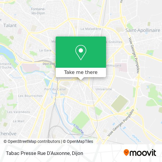 Mapa Tabac Presse Rue D'Auxonne