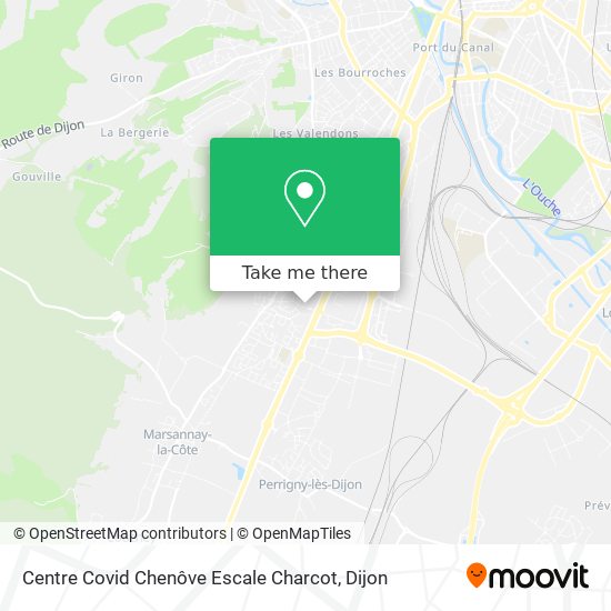 Centre Covid Chenôve Escale Charcot map