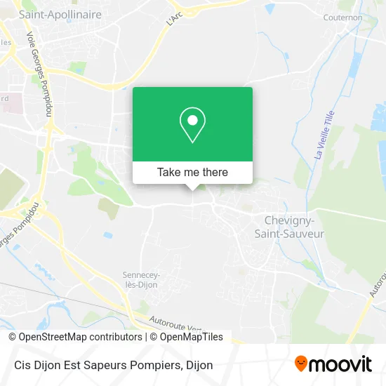 Cis Dijon Est Sapeurs Pompiers map