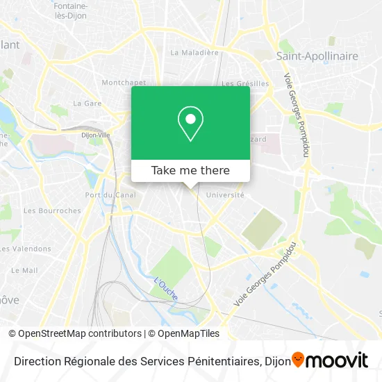 Direction Régionale des Services Pénitentiaires map