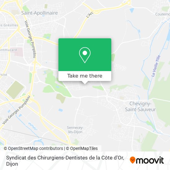 Syndicat des Chirurgiens-Dentistes de la Côte d'Or map