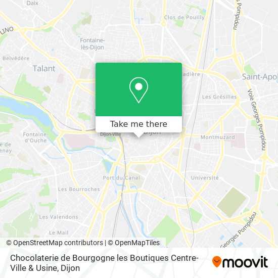 Chocolaterie de Bourgogne les Boutiques Centre-Ville & Usine map
