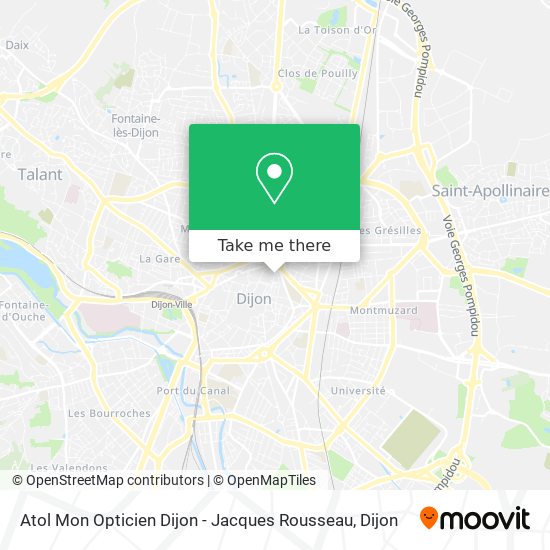 Atol Mon Opticien Dijon - Jacques Rousseau map