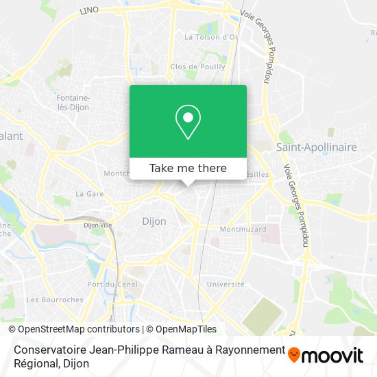 Mapa Conservatoire Jean-Philippe Rameau à Rayonnement Régional